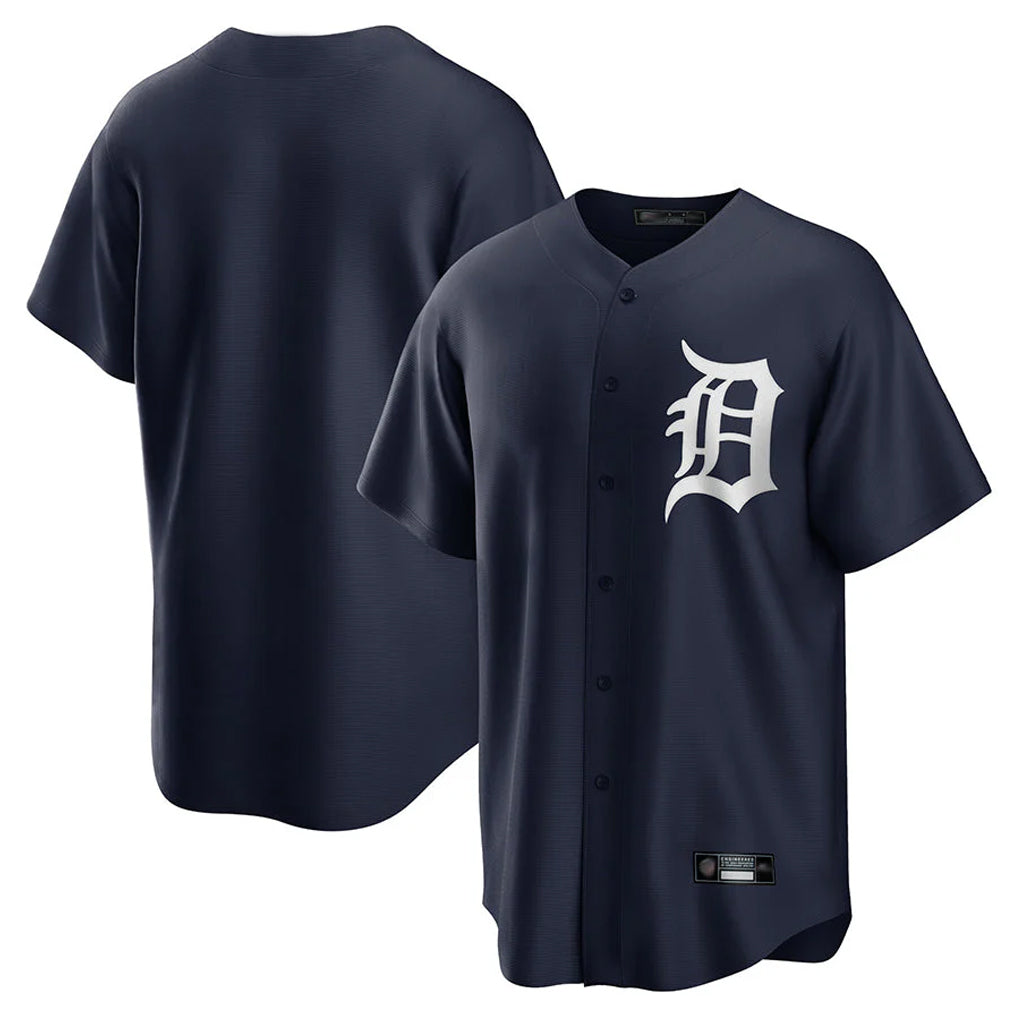 Seanshop D.Tigers Navy Game Home Blank Player Stitched Jerseys