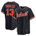 Seanshop D.Tigers #13 Dillon Dingler Player Navy Home Game Stitched Jerseys