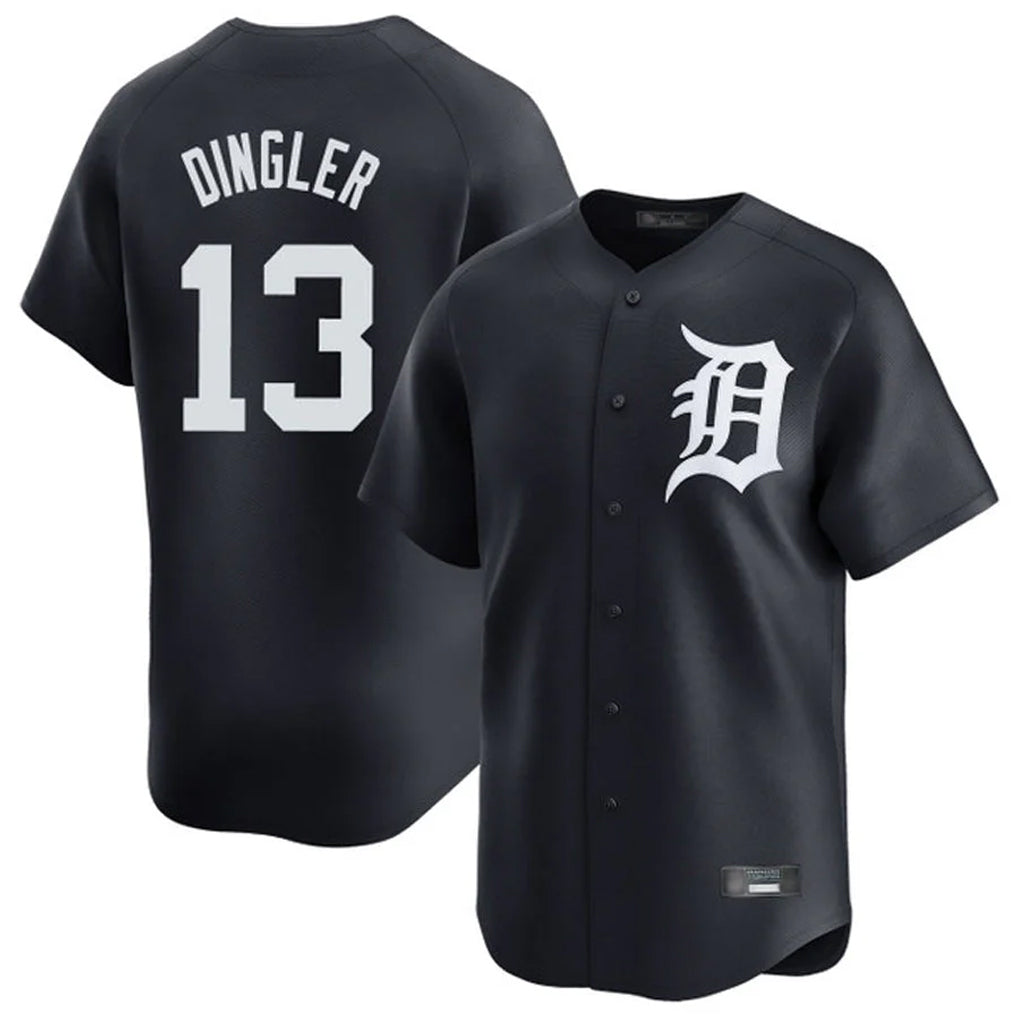 Seanshop D.Tigers #13 Dillon Dingler Player Navy Home Limited Game Stitched Jerseys