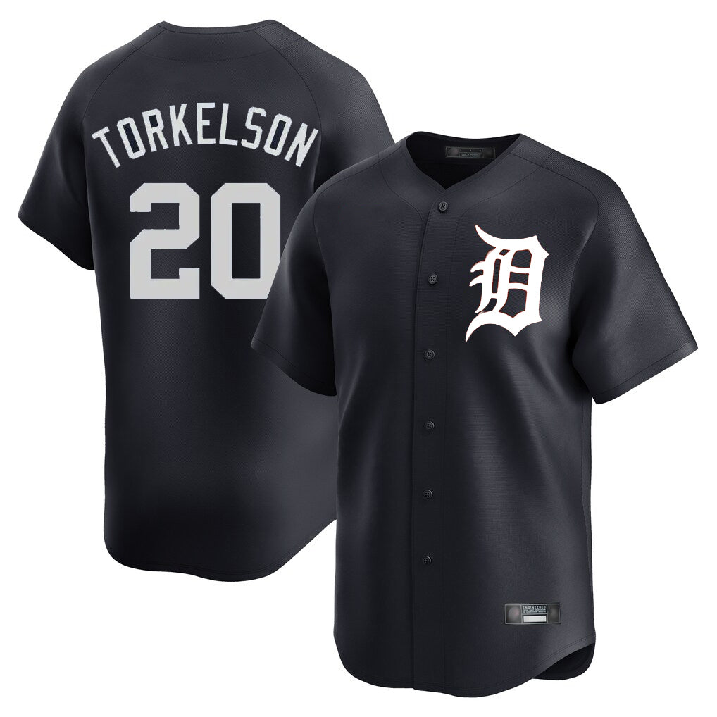 Seanshop D.Tigers #20 Spencer Torkelson Player Navy Home Limited Game Stitched Jerseys