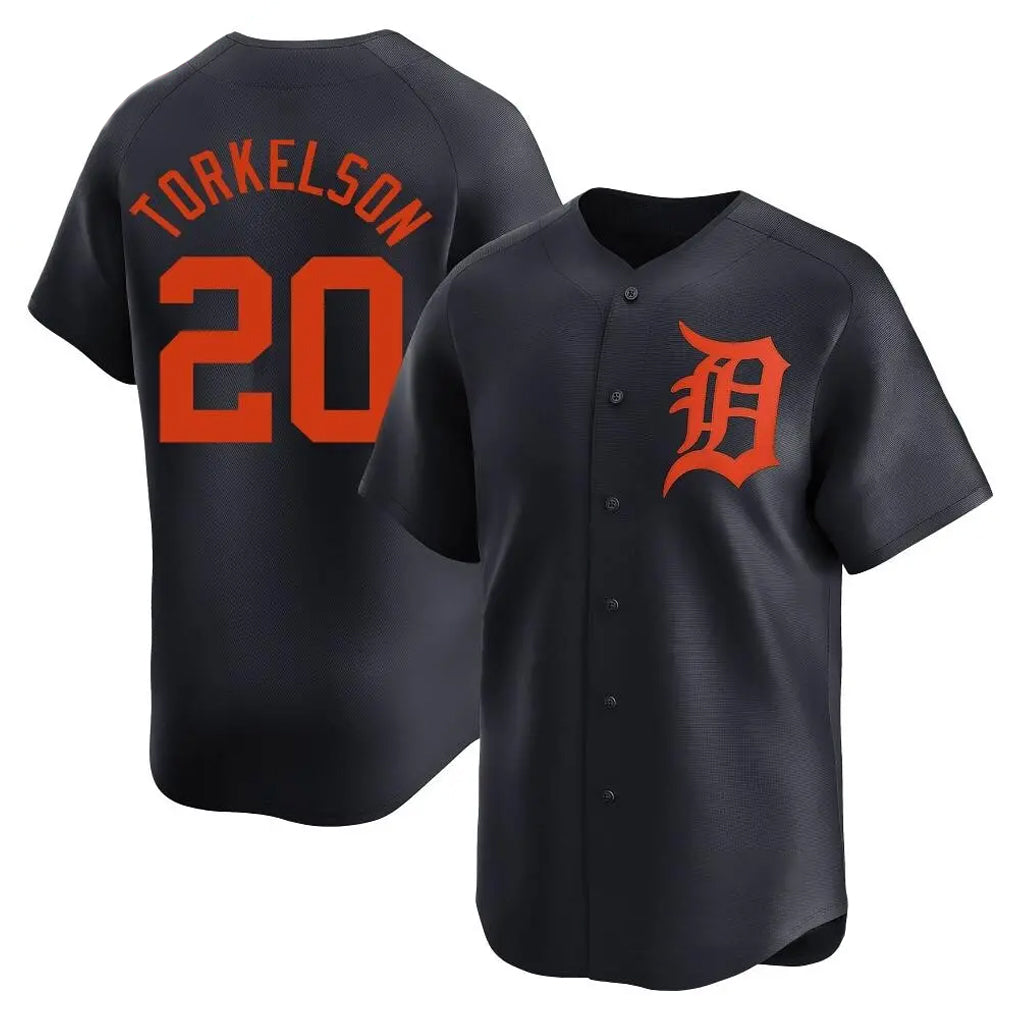 Seanshop D.Tigers #20 Spencer Torkelson Player Navy Home Limited Stitched Jerseys