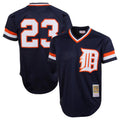 Seanshop D.Tigers #23 Kirk Gibson Player Mitchell & Ness Navy 1984 Mesh Batting Practice  T-shirt Stitched Jerseys