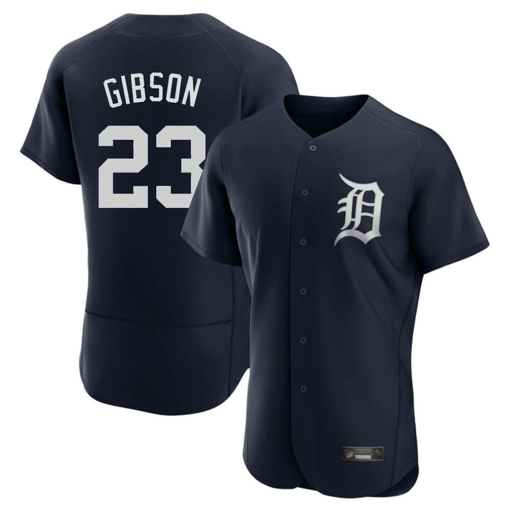 Seanshop D.Tigers #23 Kirk Gibson Player Navy Limited Elite Home Stitched Jerseys
