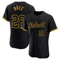 Seanshop D.Tigers #28 Javier B¨¢ez Player Black Snake Skin City Limited Elite Home Stitched Jerseys
