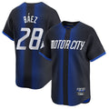 Seanshop D.Tigers #28 Javier B¨¢ez Player Navy City Connect Home Limited Stitched Jerseys