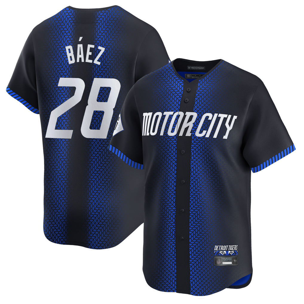 Seanshop D.Tigers #28 Javier B¨¢ez Player Navy City Connect Home Limited Stitched Jerseys