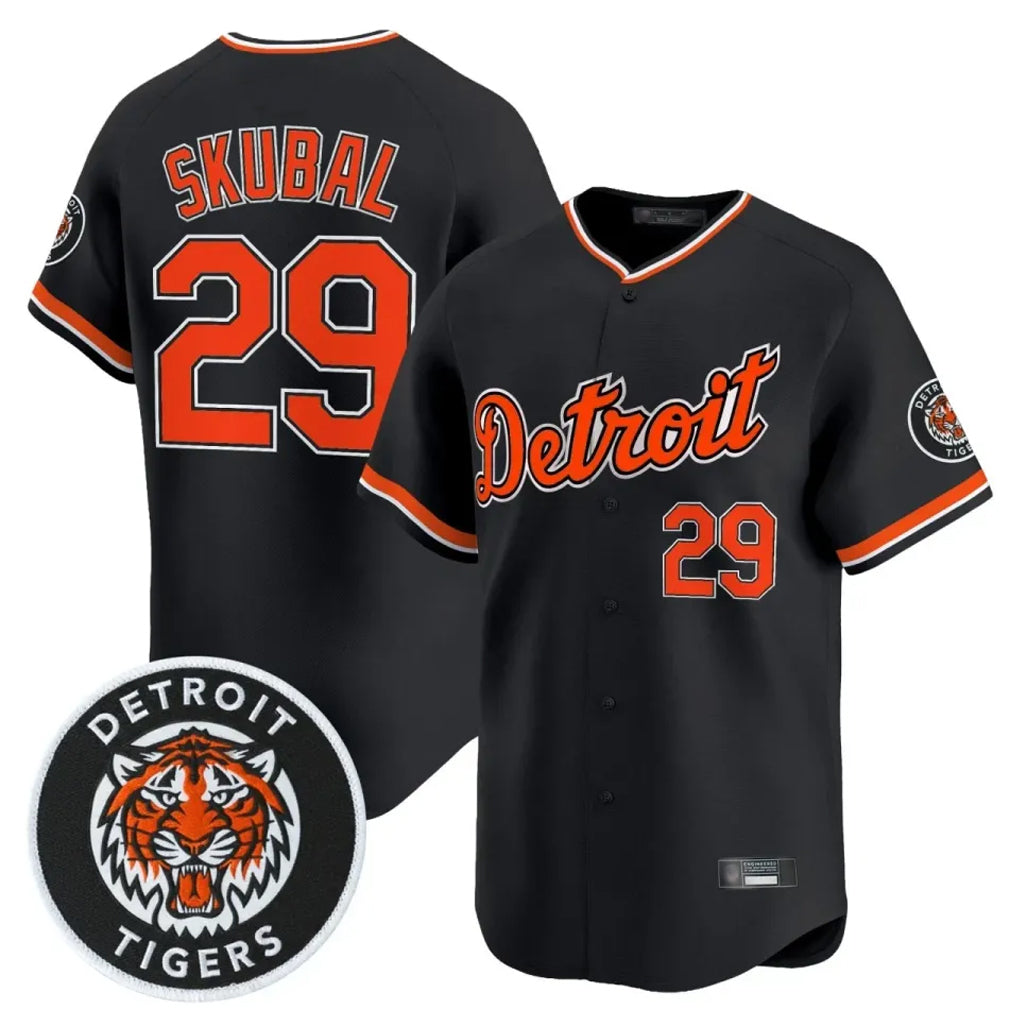 Seanshop D.Tigers #29 Tarik Skubal Player Black Limited Home Stitched Jerseys