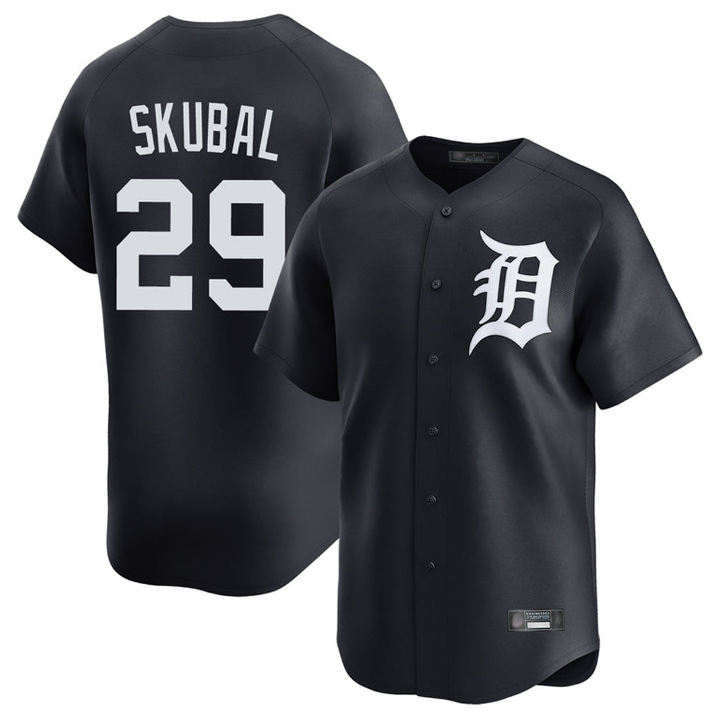 Seanshop D.Tigers #29 Tarik Skubal Player Navy Home Limited Game Stitched Jerseys