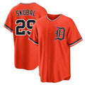 Seanshop D.Tigers #29 Tarik Skubal Player Orange Home Game Stitched Jerseys