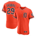 Seanshop D.Tigers #29 Tarik Skubal Player Orange Limited Elite Home Stitched Jerseys
