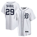 Seanshop D.Tigers #29 Tarik Skubal Player White Home Game Stitched Jerseys