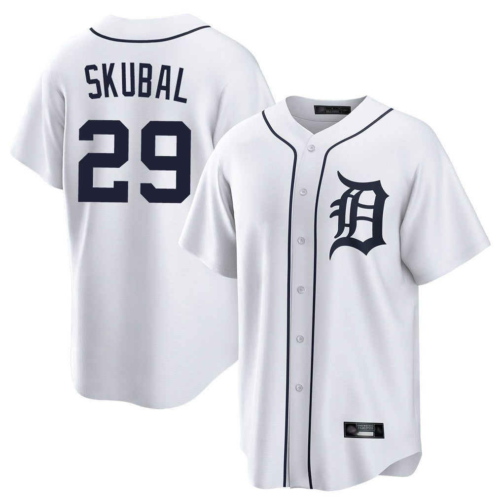Seanshop D.Tigers #29 Tarik Skubal Player White Home Game Stitched Jerseys