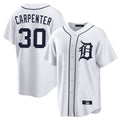 Seanshop D.Tigers #30 Kerry Carpenter Player White Home Game Stitched Jerseys