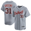 Seanshop D.Tigers #31 Riley Greene Player Gray Home Limited Stitched Jerseys