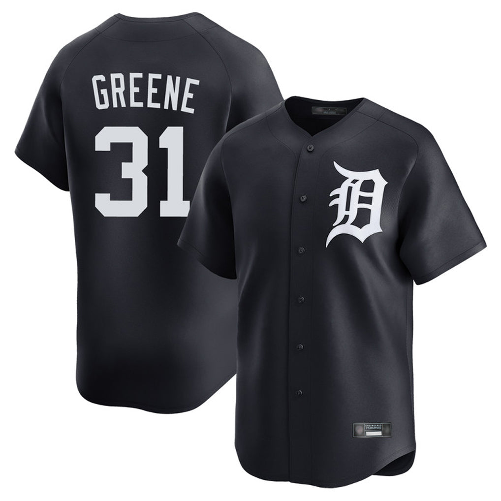 Seanshop D.Tigers #31 Riley Greene Player Navy Home Limited Game Stitched Jerseys