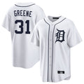Seanshop D.Tigers #31 Riley Greene Player White Home Game Stitched Jerseys