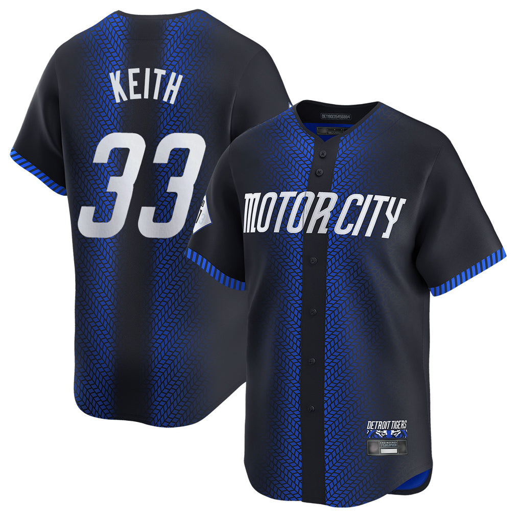 Seanshop D.Tigers #33 Colt Keith Player Navy City Connect Home Limited Stitched Jerseys