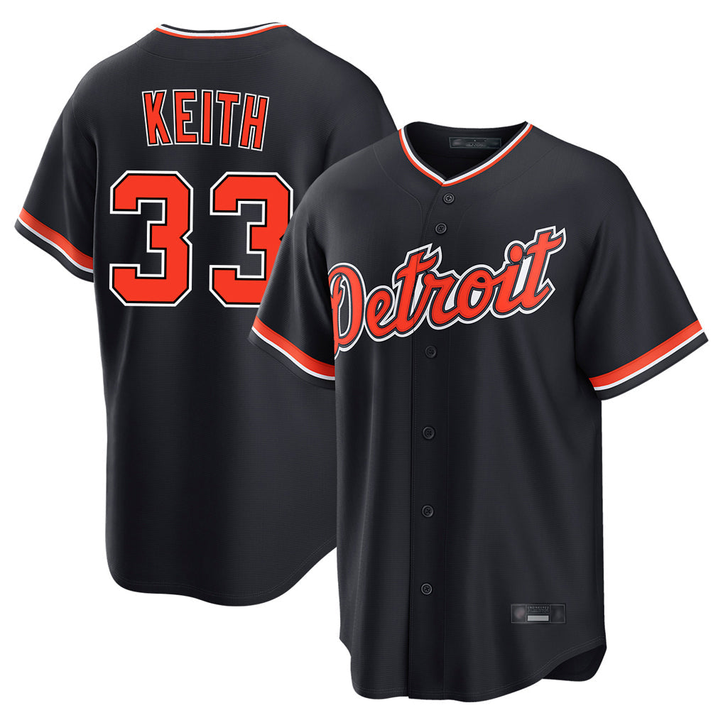 Seanshop D.Tigers #33 Colt Keith Player Navy Home Game Stitched Jerseys
