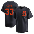 Seanshop D.Tigers #33 Colt Keith Player Navy Home Limited Stitched Jerseys