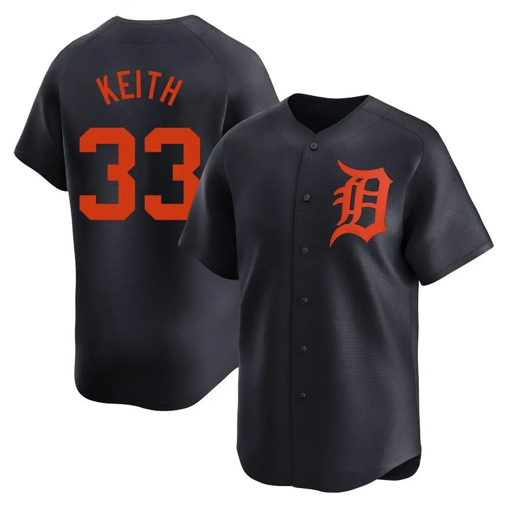 Seanshop D.Tigers #33 Colt Keith Player Navy Home Limited Stitched Jerseys