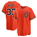Seanshop D.Tigers #33 Colt Keith Player Orange Home Game Stitched Jerseys