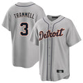 Seanshop D.Tigers #3 Alan Trammell Player Gray Home Game Stitched Jerseys