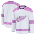 Seanshop DR.Wings White 2024 Hockey Fights Cancer Practice Jerseys
