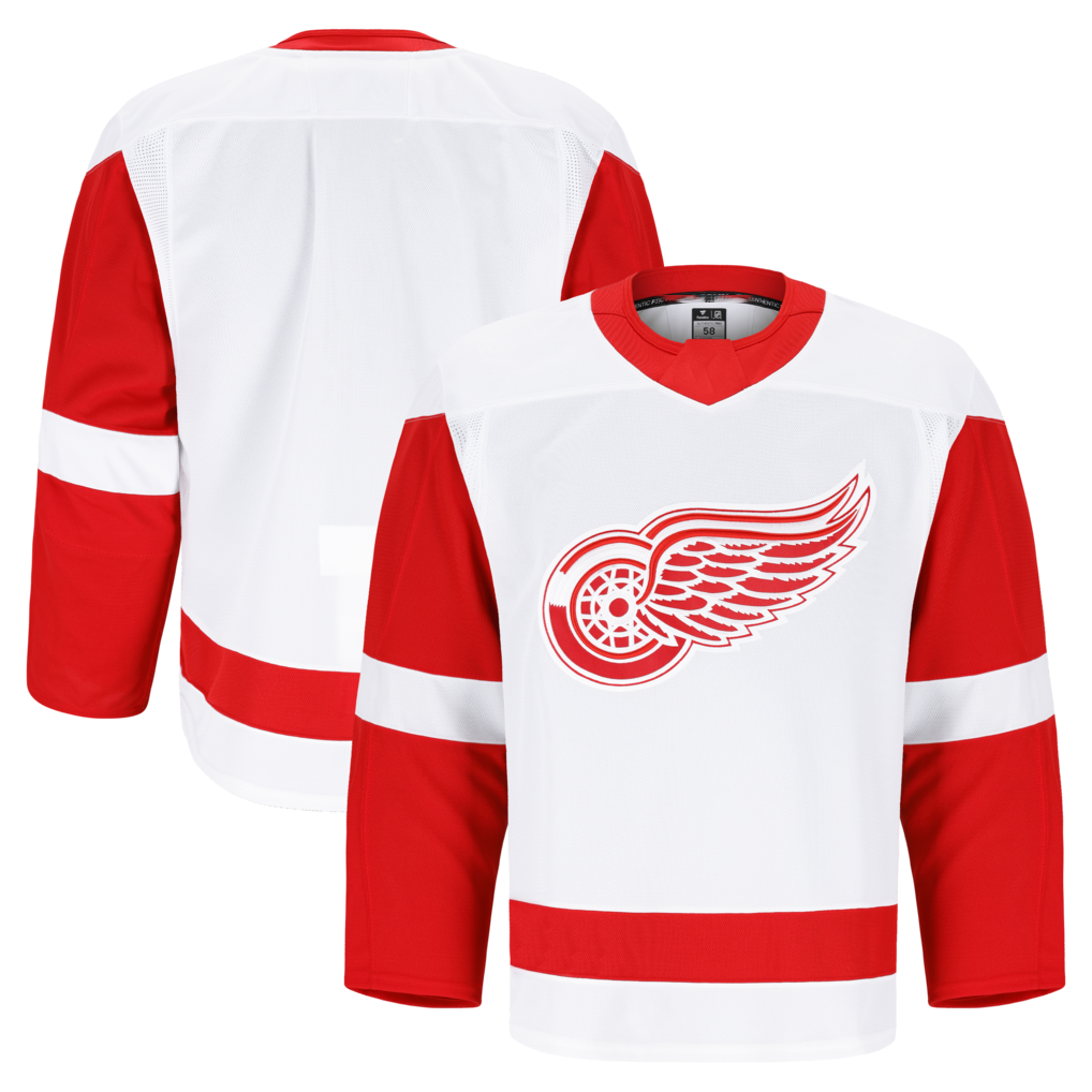Seanshop DR.Wings White Away Authentic Pro Jerseys