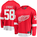 Seanshop DR.Wings #58 Emmitt Finnie Red Home Breakaway Jerseys