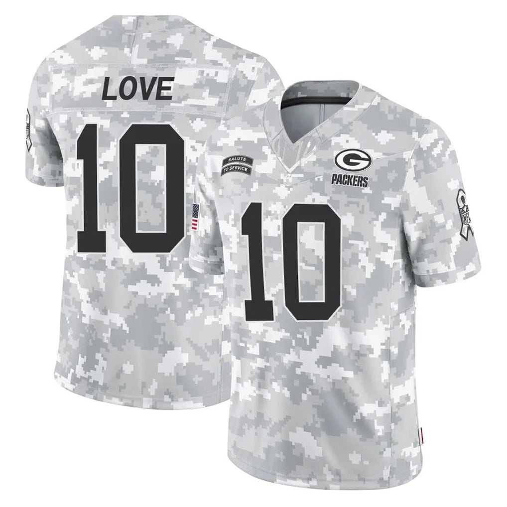 Seanshop GB.Packers #10 Jordan Love Player Arctic Camo Salute To Service Limited Stitched Jerseys