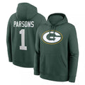Seanshop GB.Packers #1 Micah Parsons Player Black Pullover Hoodies Limited Stitched Jerseys