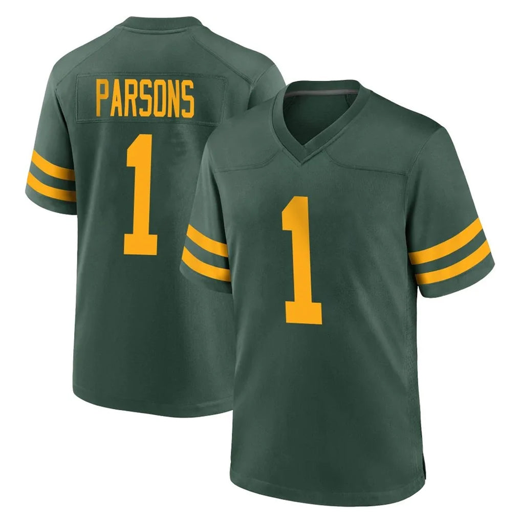 Seanshop GB.Packers #1 Micah Parsons Player Green Alternate Home Game Stitched Jerseys