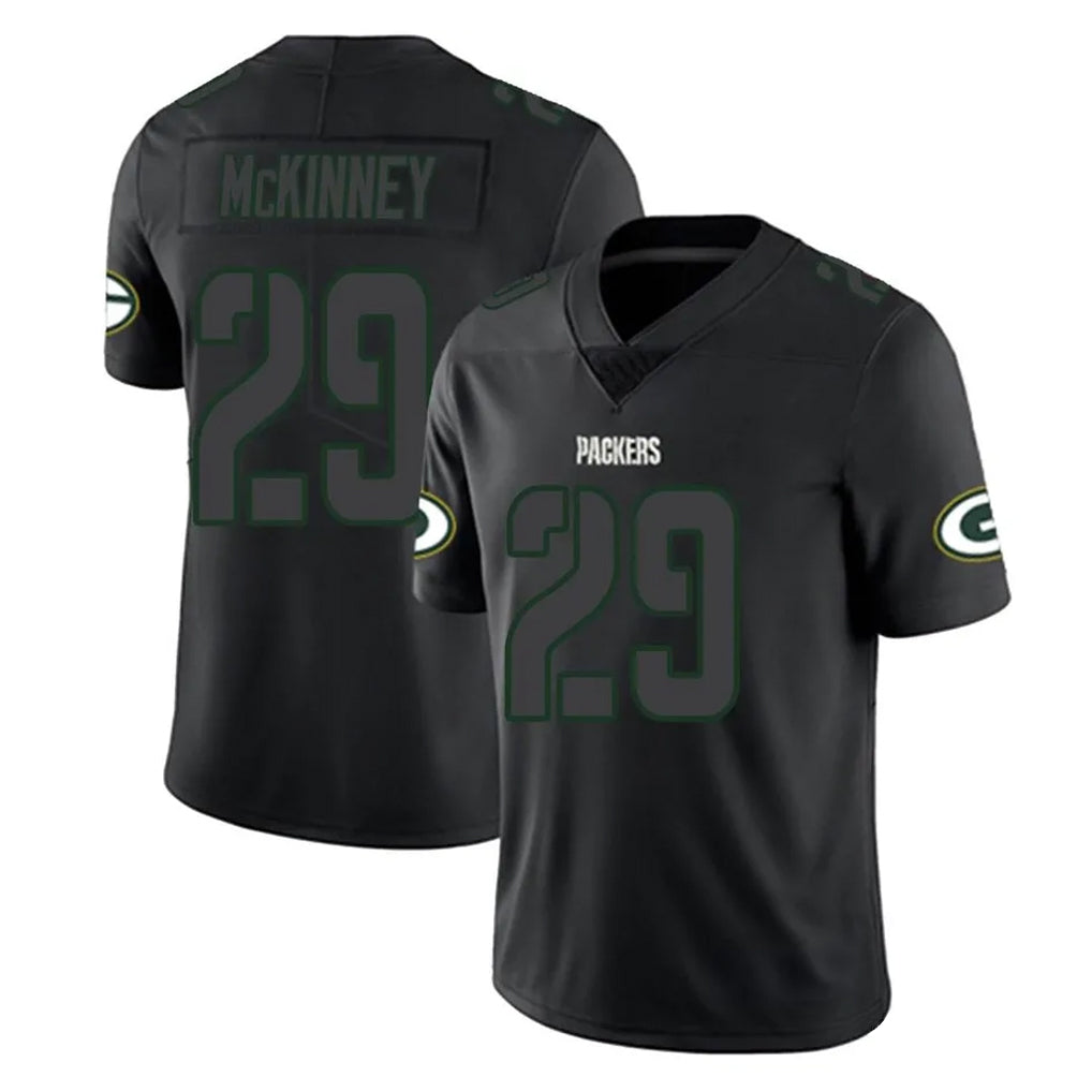 Seanshop GB.Packers #29 Xavier McKinney Player Black Impact Limited Home Game Stitched Jerseys
