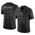 Seanshop GB.Packers #29 Xavier McKinney Player Black Reflective Limited Home Game Stitched Jerseys