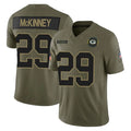 Seanshop GB.Packers #29 Xavier McKinney Player Olive 2025 Salute To Service Limited Home Game Stitched Jerseys