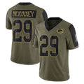 Seanshop GB.Packers #29 Xavier McKinney Player Olive Salute To Service Limited Game Stitched Jerseys