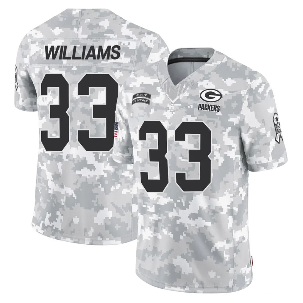 Seanshop GB.Packers #33 Evan Williams Player Arctic Camo Salute To Service Limited Stitched Jerseys
