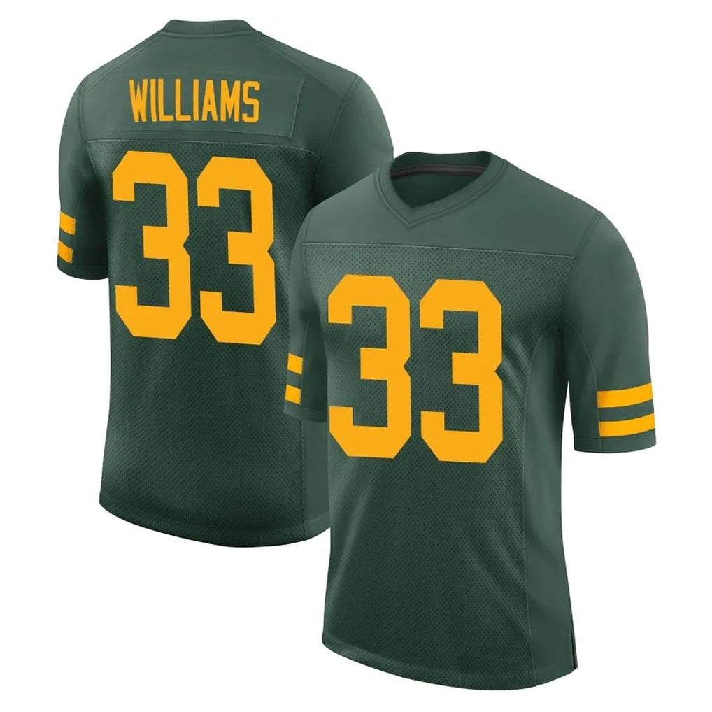 Seanshop GB.Packers #33 Evan Williams Player Green Alternate Vapor Home Game Stitched Jerseys
