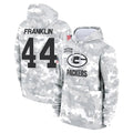 Seanshop GB.Packers #44 Zaire Franklin Player Arctic Camo Salute to Service Hoodies Limited Game Stitched Jerseys
