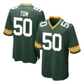 Seanshop GB.Packers #50 Zach Tom Player Green Home Game Stitched Jerseys