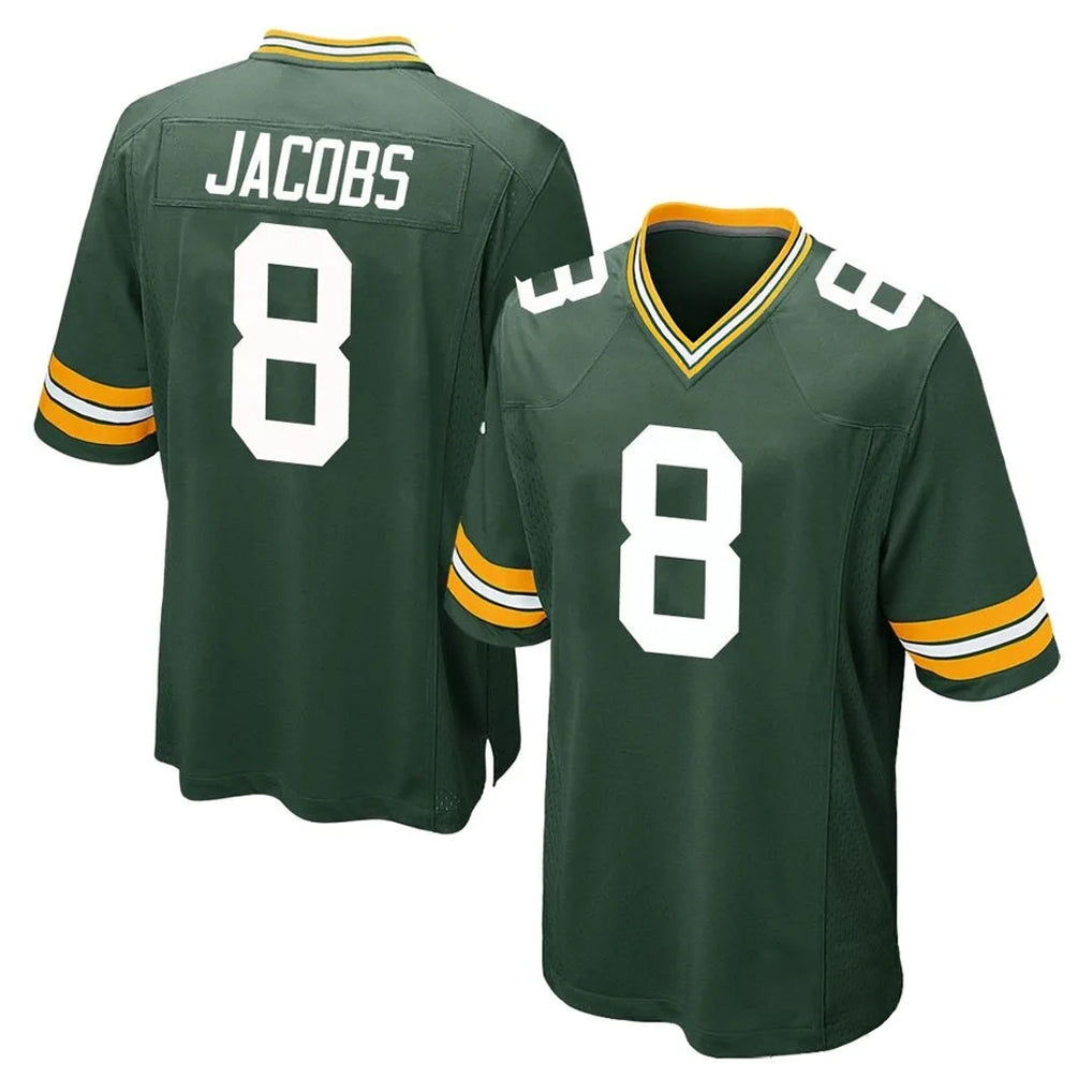 Seanshop GB.Packers #8 Josh Jacobs Player Green Home Game Stitched Jerseys