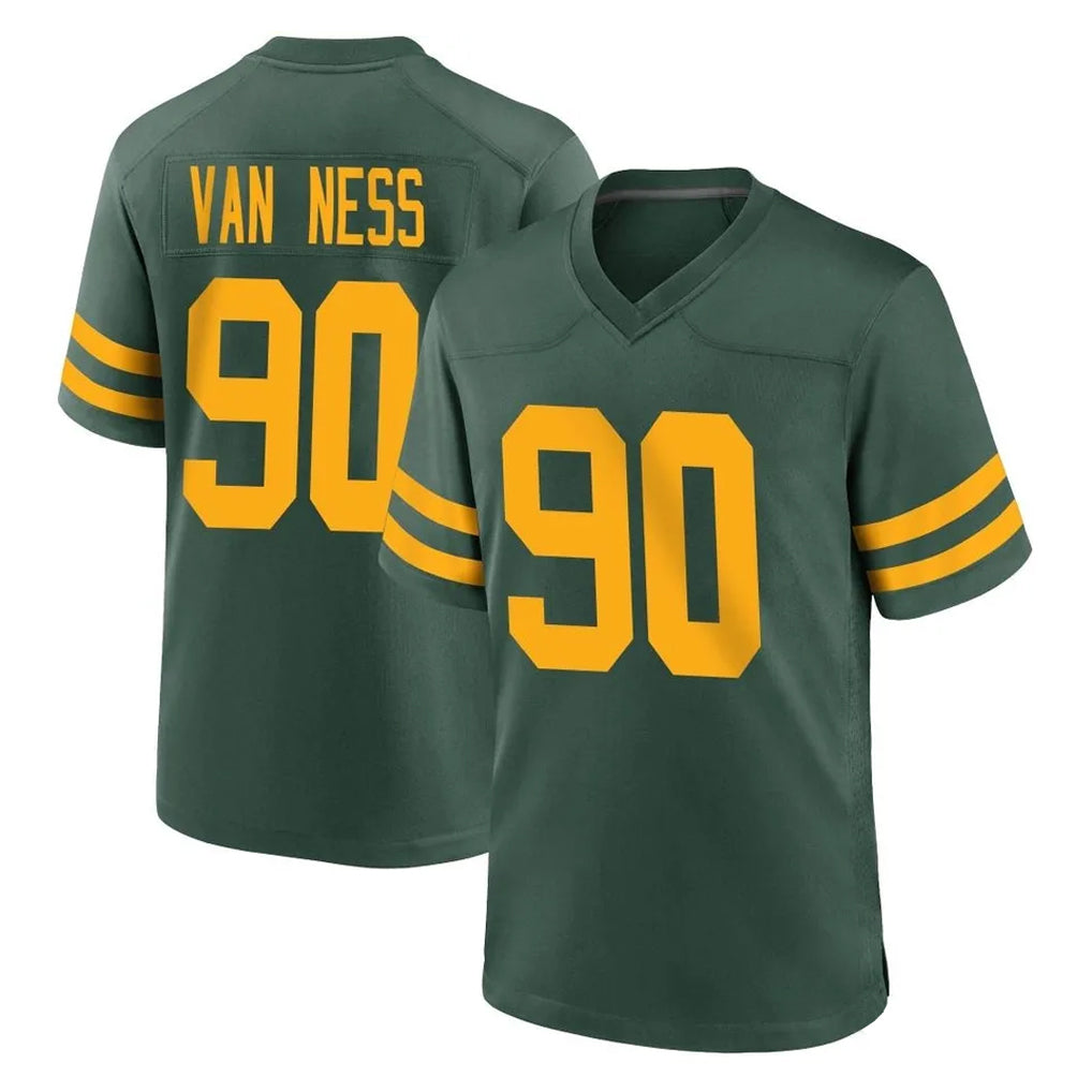 Seanshop GB.Packers #90 Lukas Van Ness Player Green Alternate Home Game Stitched Jerseys