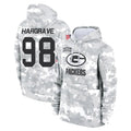 Seanshop GB.Packers #98 Javon Hargrave Player Arctic Camo Salute to Service Hoodies Limited Game Stitched Jerseys
