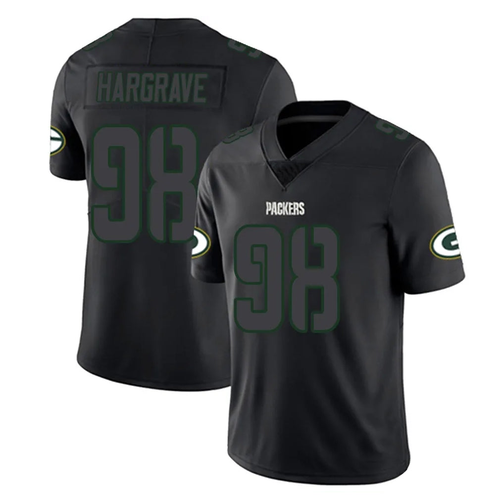 Seanshop GB.Packers #98 Javon Hargrave Player Black Impact Limited Home Game Stitched Jerseys
