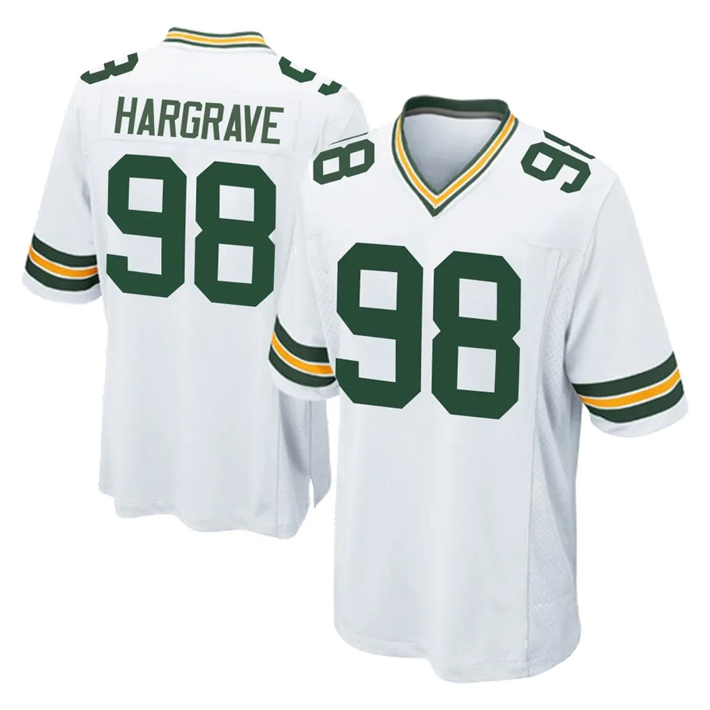 Seanshop GB.Packers #98 Javon Hargrave Player White Home Game Stitched Jerseys