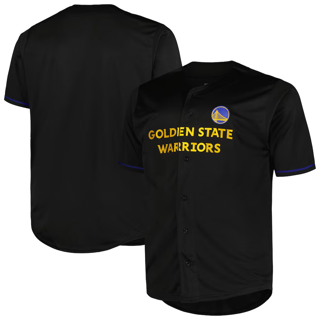 Seanshop GS.Warriors Profile Black Big & Tall Pop Jerseys