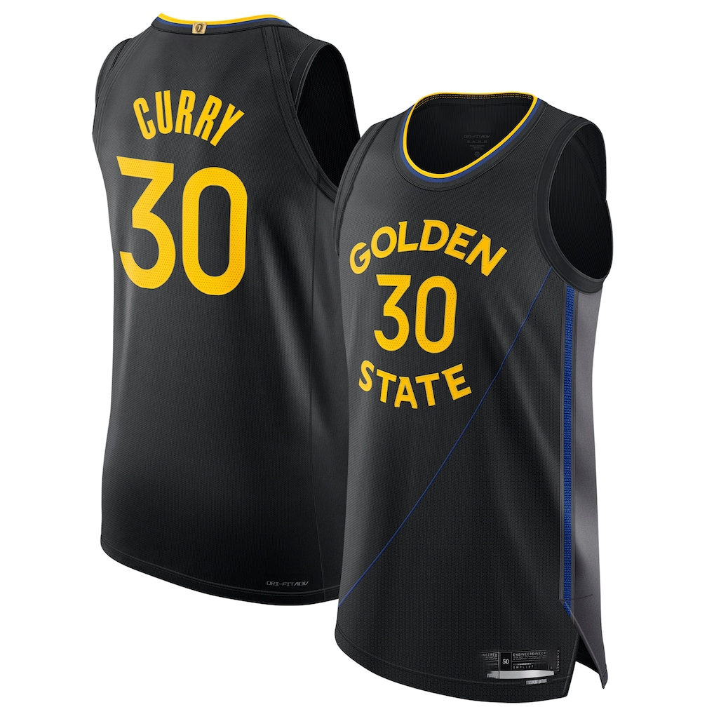 Seanshop GS.Warriors #30 Stephen Curry Black 202425 Authentic Jerseys - Statement Edition