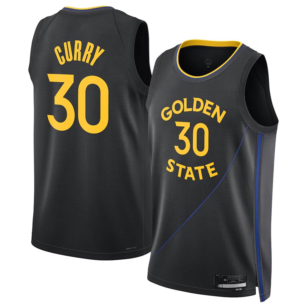 Seanshop GS.Warriors #30 Stephen Curry Black 202425 Swingman Jerseys - Statement Edition