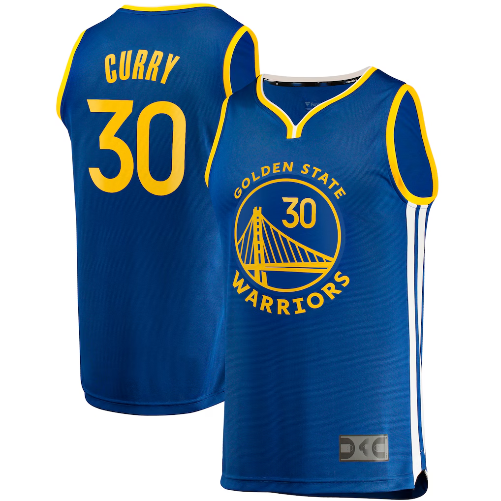 Seanshop GS.Warriors #30 Stephen Curry Royal Big & Tall Fast Break Player Jerseys - Icon Edition