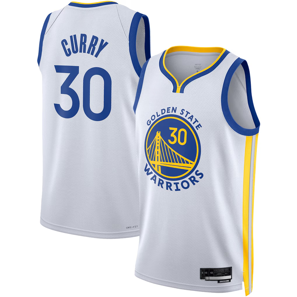 Seanshop GS.Warriors #30 Stephen Curry White Fast Break Replica Player Jerseys - Association Edition